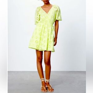 Zara Openwork Embroidered Dress, Size L